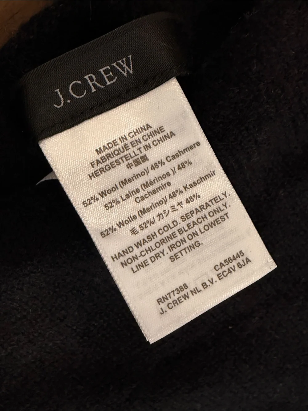 J. Crew Black & White Striped Cashmere & Merino Wool Blend Sweater Poncho #458 - Picture 12 of 13